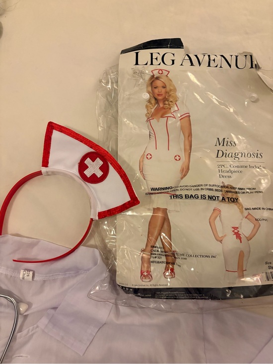 Leg Avenue Other - Leg Avenue White and Red Nurse Costume with Headpiece